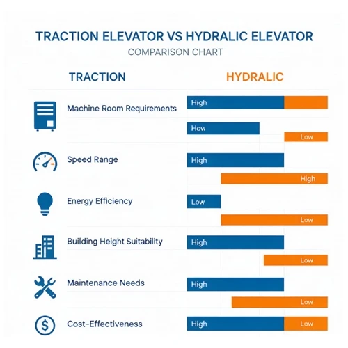 Traction Vs Hydraulic Elevators: A Comprehensive Technical Comparison