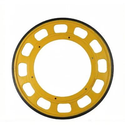 Escalator Handrail Friction Drive Wheel 588mm X 330mm Polyurethane PU Roller Tension Wheel